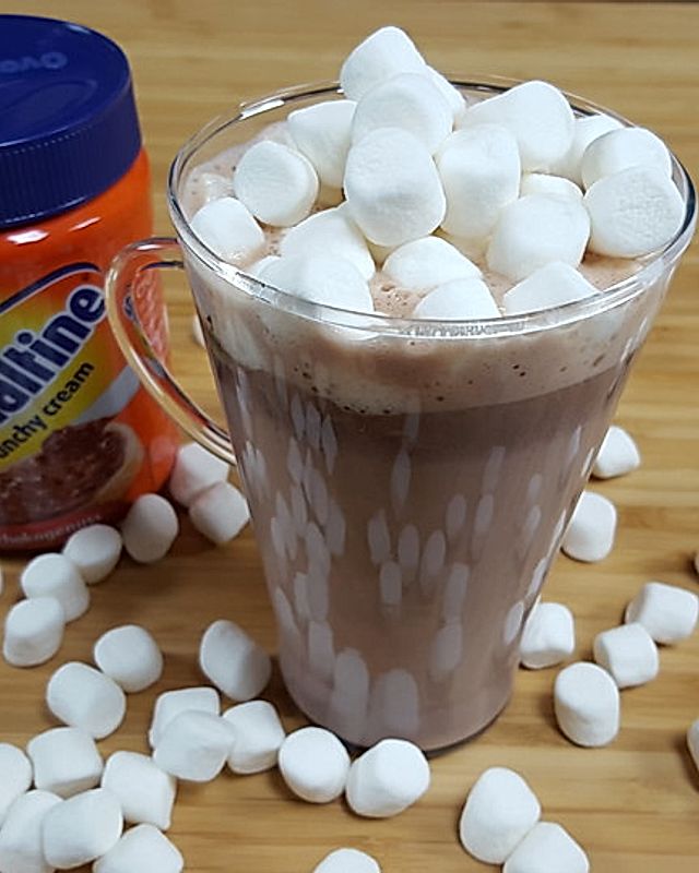 Heiße Ovomaltine Schokolade mit Marshmallows