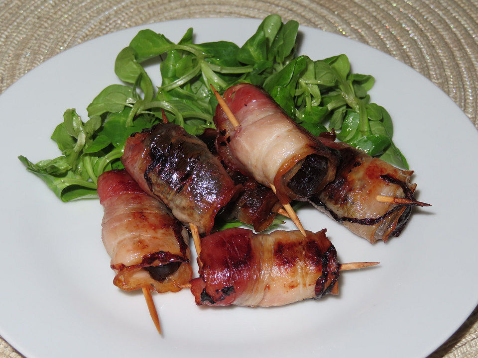 Herzhafter Backpflaumen - Snack mit Bacon von Shimone| Chefkoch