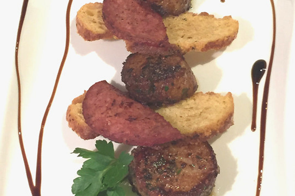 Jakobsmuschel mit Zimtgremolata auf Chorizo