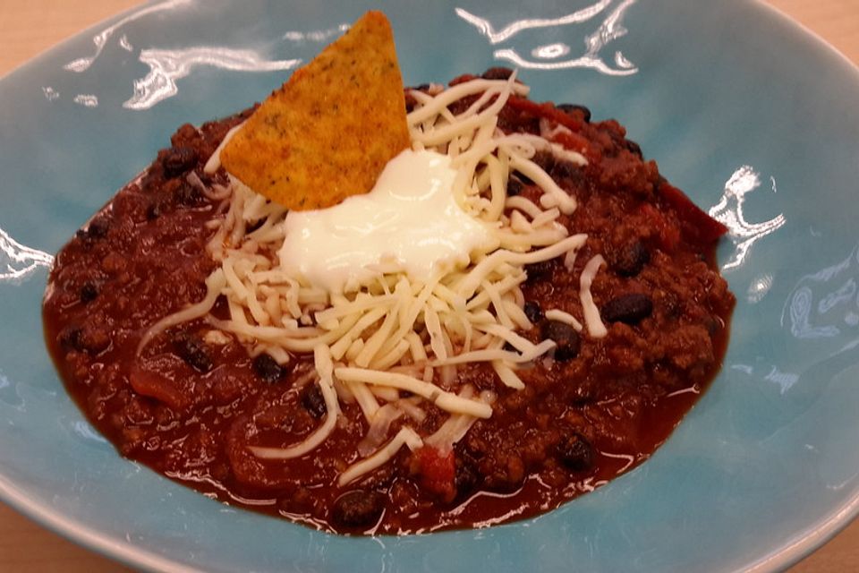 Chili con carne mit schwarzen Bohnen