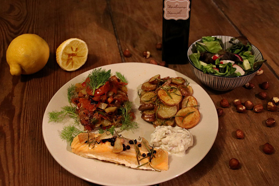 Fenchelgemüse mit Tomaten-Knoblauch-Kruste