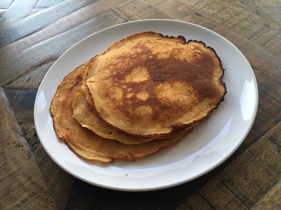 Pfannkuchen aus Kichererbsenmehl mit Banane von _Marzipan_| Chefkoch