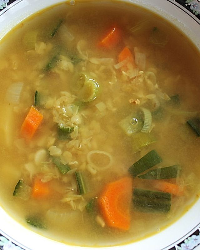Gehaltvolle Rote-Linsen-Suppe im Instant-Pot oder Schnellkochtopf