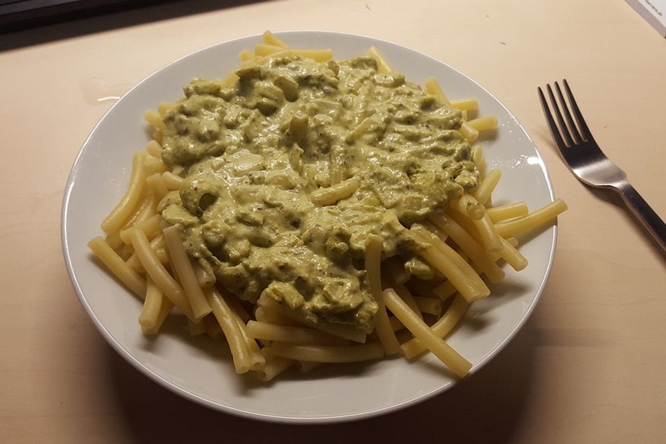 Pesto-Frischkäse-Sauce