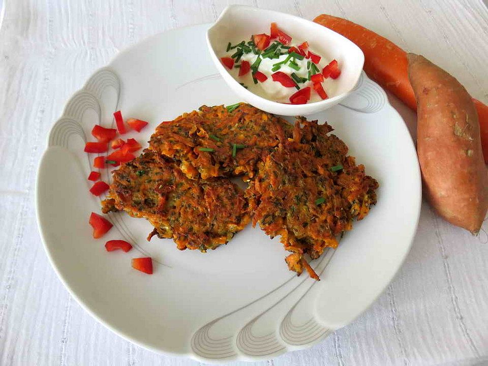 Süßkartoffel-Möhren-Puffer von Juulee| Chefkoch