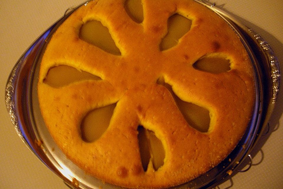 Birnenkuchen mit Honig