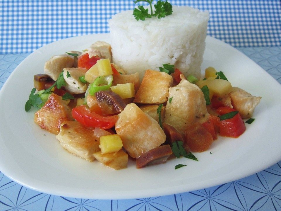 Hähnchen-Gemüsepfanne von movostu| Chefkoch