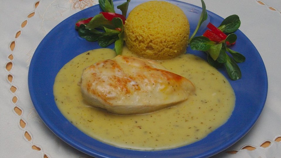 Hähnchenbrust in Honig-Thymian-Rahm von Tatunca Hähnchenbrust in Honig-Thymian-Rahm von Tatunca