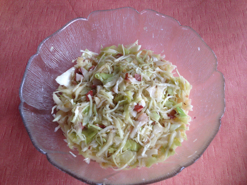 Krautsalat mit Speck und Bärlauchöl von miheikather| Chefkoch