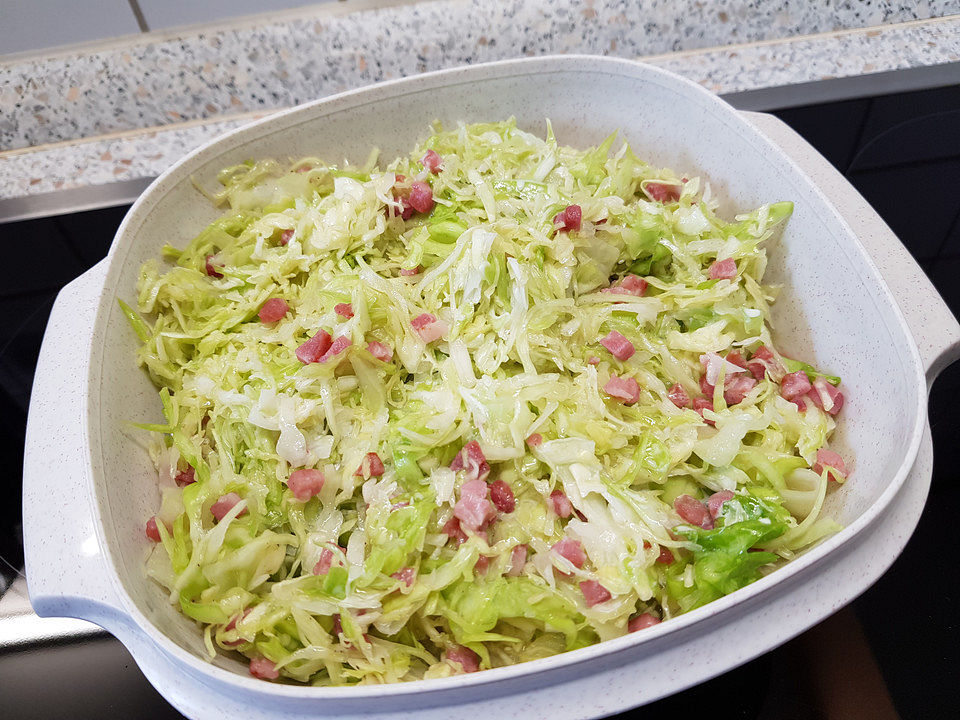 Krautsalat mit Speck und Bärlauchöl von miheikather | Chefkoch