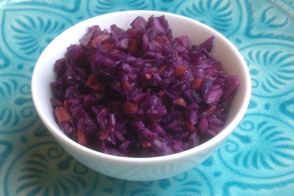 Schneller Coleslaw mit Rotkraut