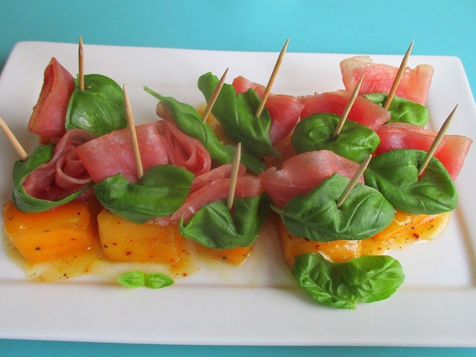 Pikante Mangohäppchen mit Lachsschinken von movostu| Chefkoch