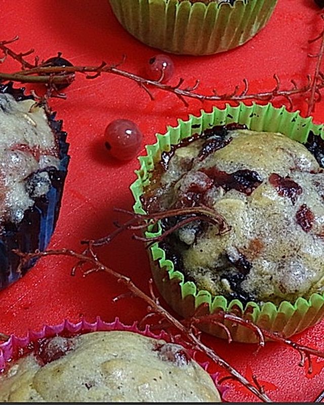 Bananen-Johannisbeeren-Muffins