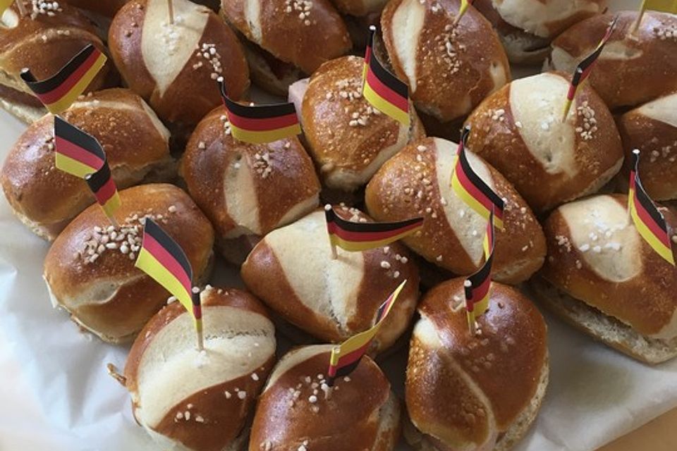 Bayern-Burger als Fingerfood