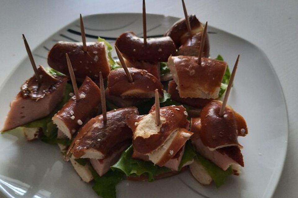 Bayern-Burger als Fingerfood