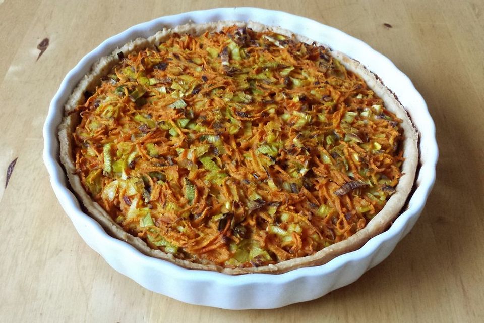 Vegane Möhrenquiche