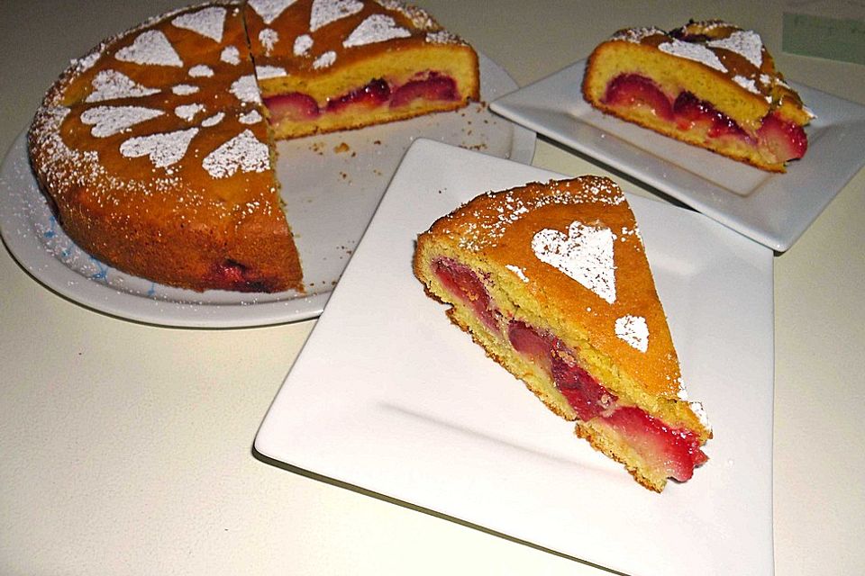 Versunkener Zwetschgenkuchen