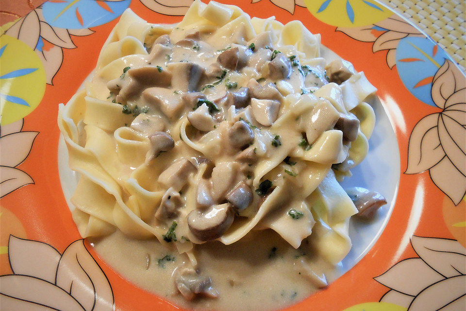 Vegetarische Champignon-Pasta