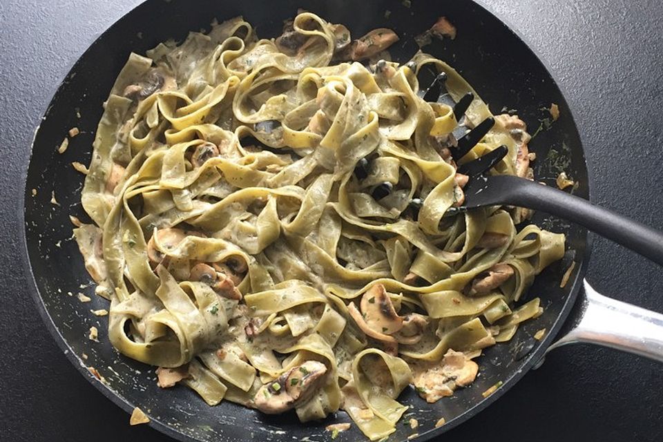 Vegetarische Champignon-Pasta