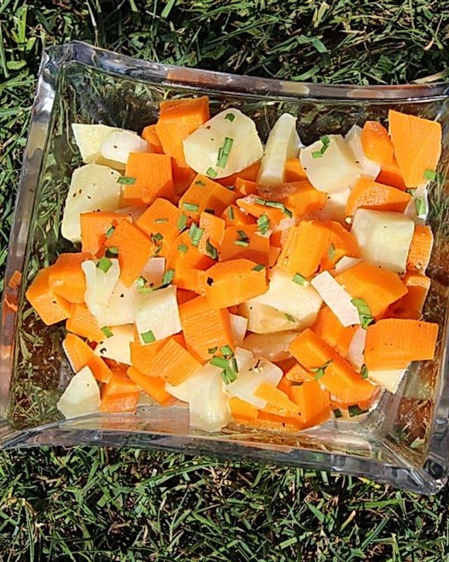 Karotten-Sellerie-Zwiebel-Salat