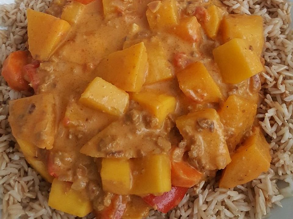 Butternut-Hackfleisch-Curry mit Kokosmilch von Hausfraeulein| Chefkoch