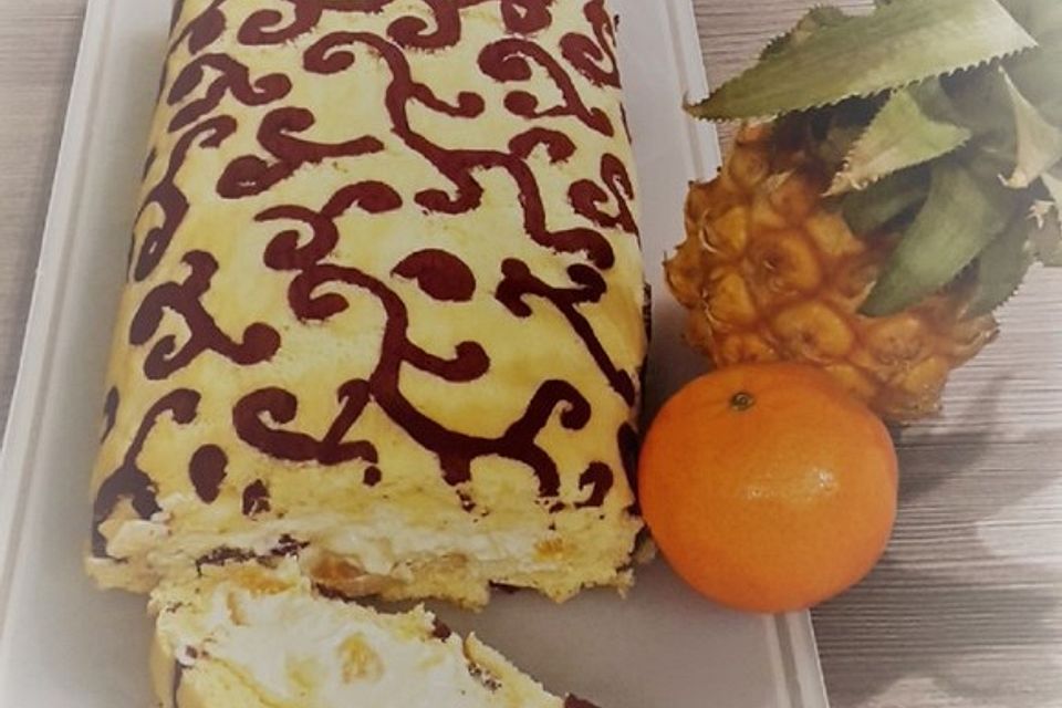 Mandarinen-Creme-Roulade