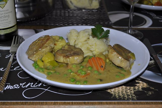 Schweinelende mit Gemüse von inwong| Chefkoch