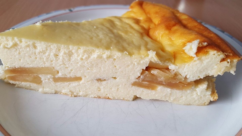 Bodenloser low carb Käsekuchen mit Äpfeln von SilentA