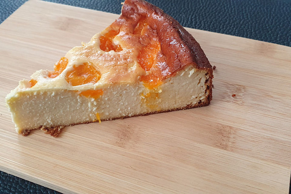 Bodenloser low carb Käsekuchen mit Äpfeln