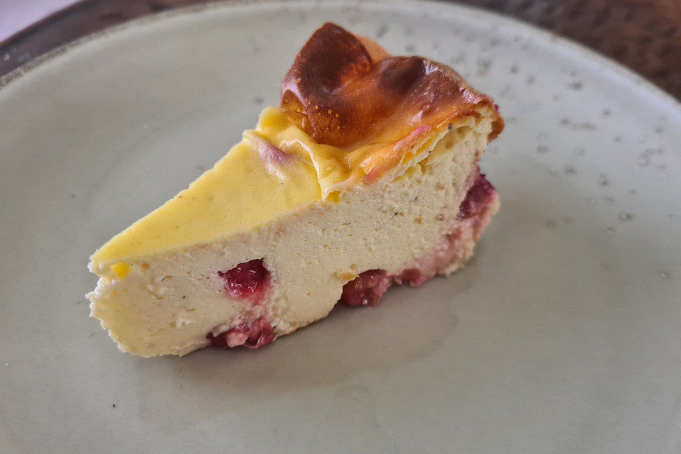 Bodenloser low carb Käsekuchen mit Äpfeln