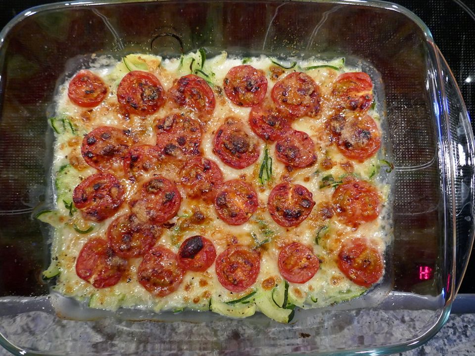 Zucchinitagliatelle-Tomaten-Gratin von ziehel| Chefkoch