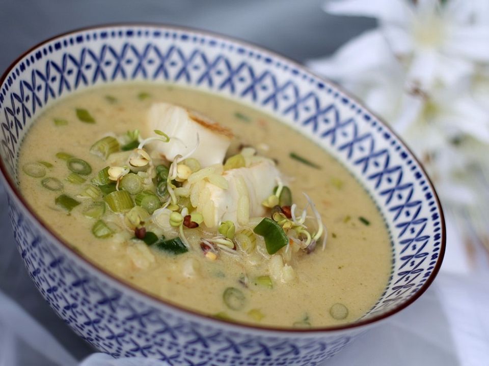 Kokossuppe mit Reis und Seelachs von julivia| Chefkoch