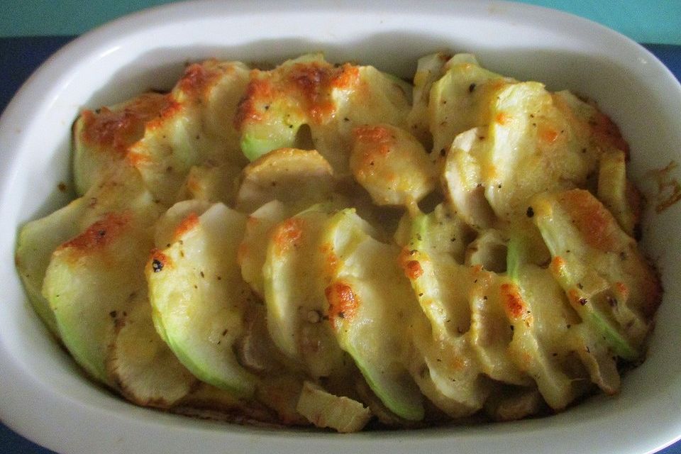 Kohlrabi-Topinambur-Gratin