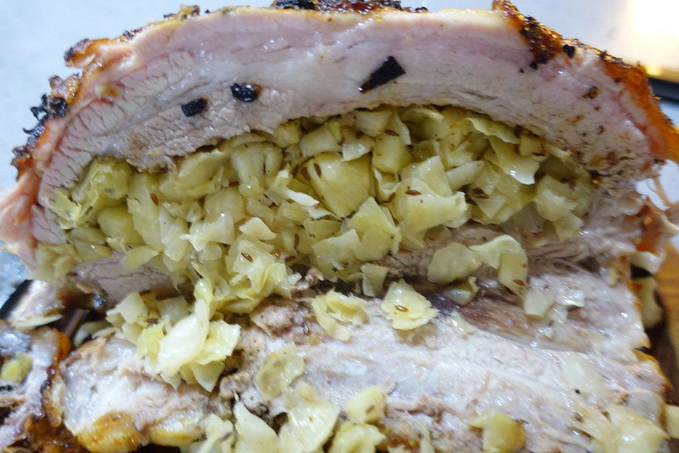 Gefüllte Schweinebrust
