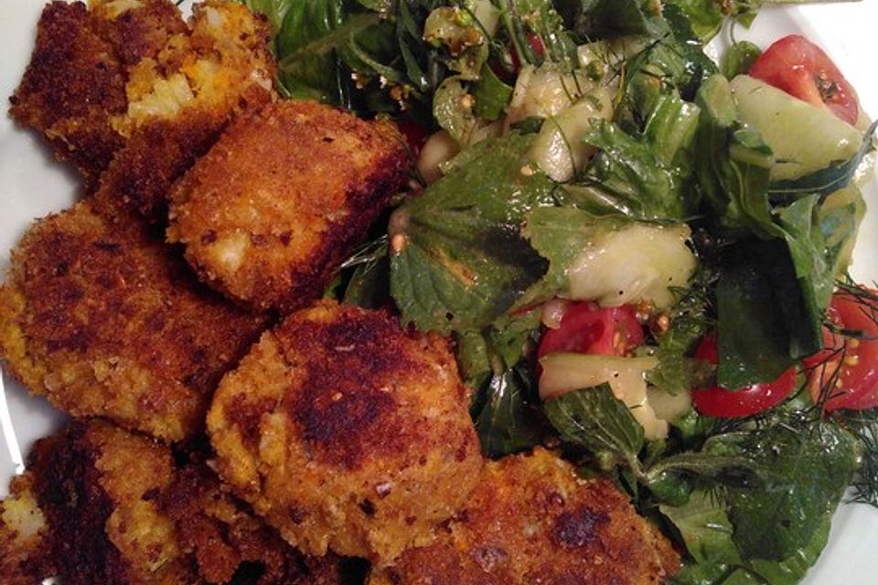 Veggie Nuggets mit Karotten, Blumenkohl und Brokkoli