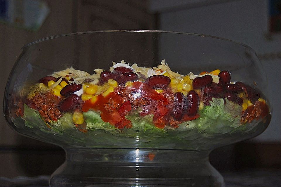 Mexikanischer Schichtsalat Mexikanischer Schichtsalat
