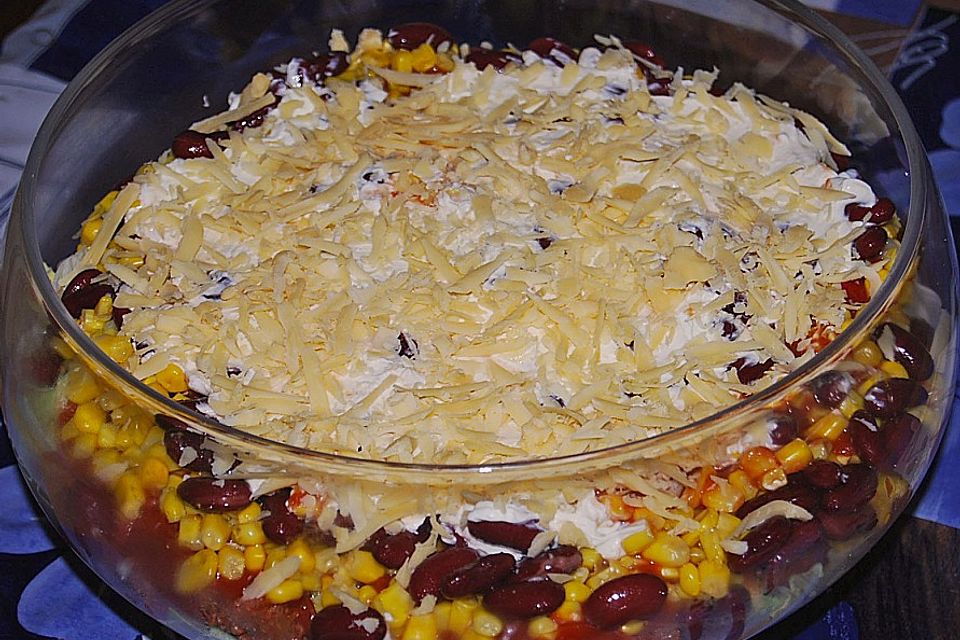 Mexikanischer Schichtsalat Mexikanischer Schichtsalat