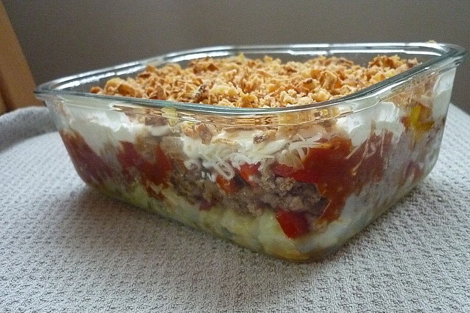 Mexikanischer Schichtsalat Mexikanischer Schichtsalat