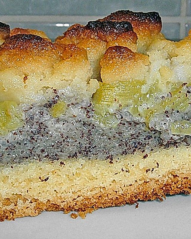 Mohn-Rhabarber Torte