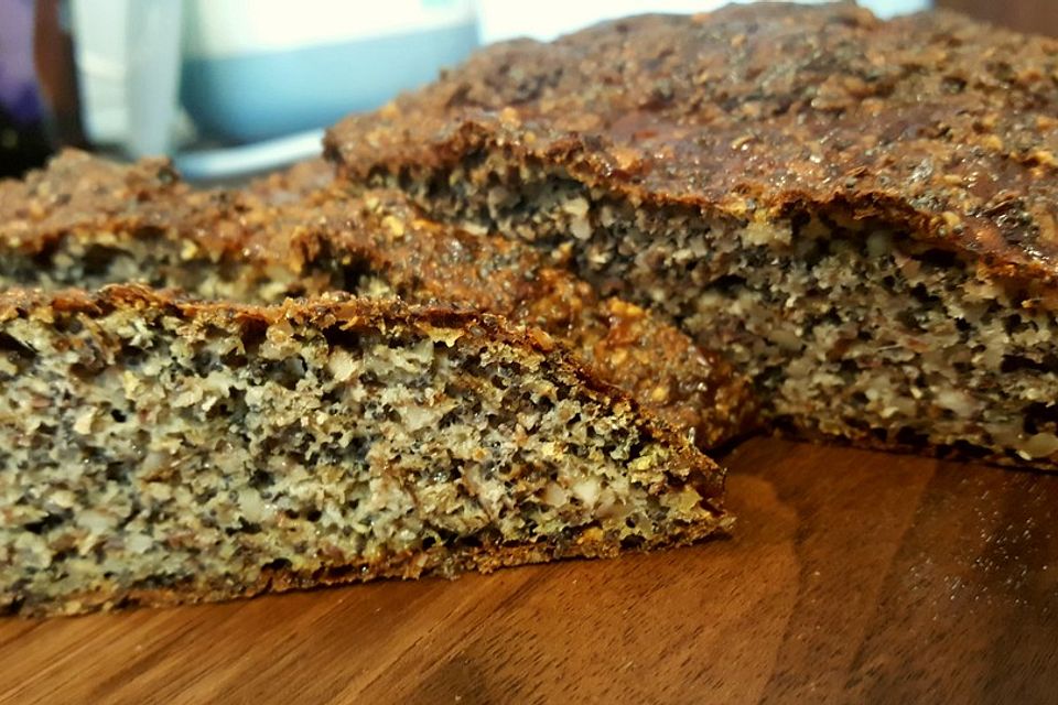 Chia-Leinsamen-Hüttenkäse-Brot