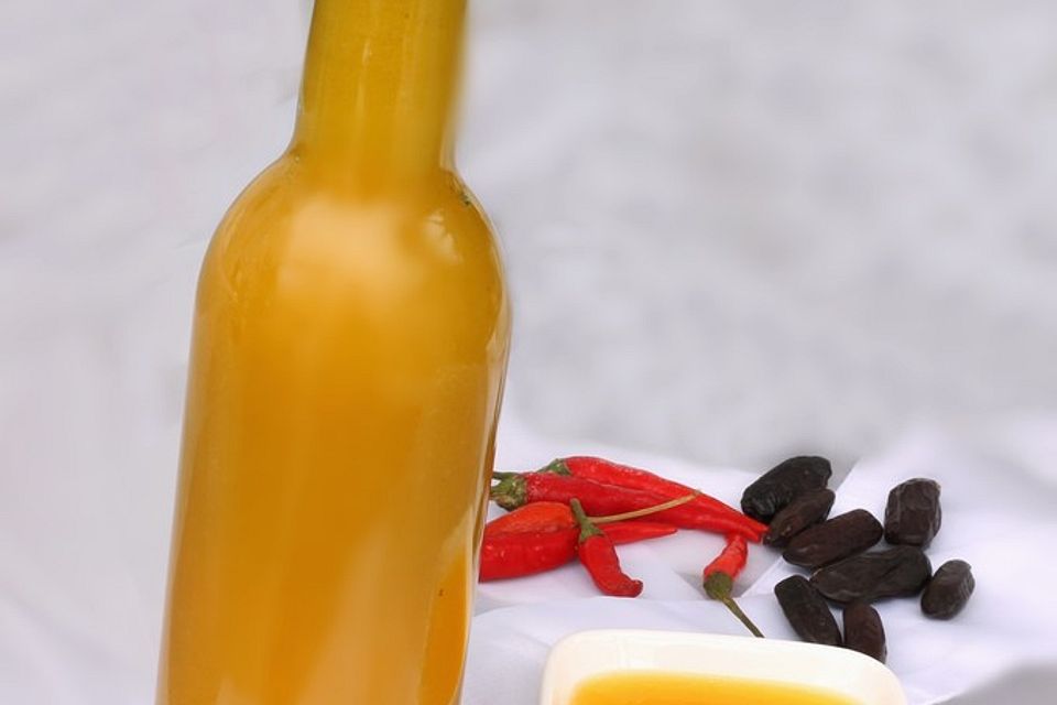 Mango-Balsamicocreme mit Tonkabohne und Chili