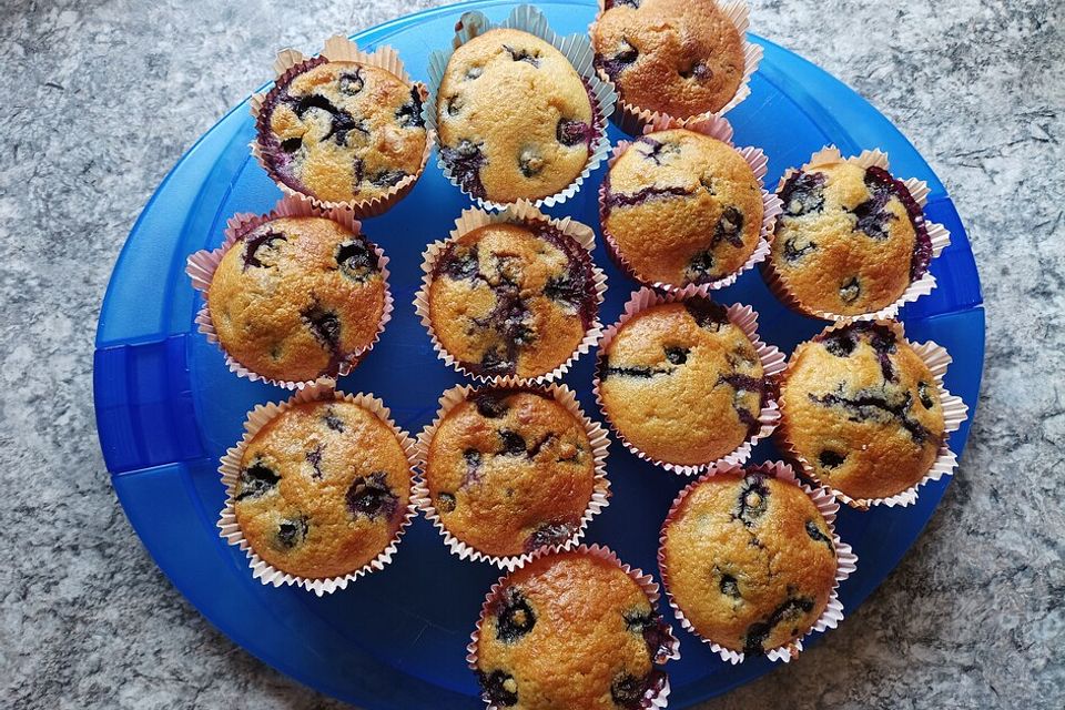 Blaubeer-Grieß-Muffins