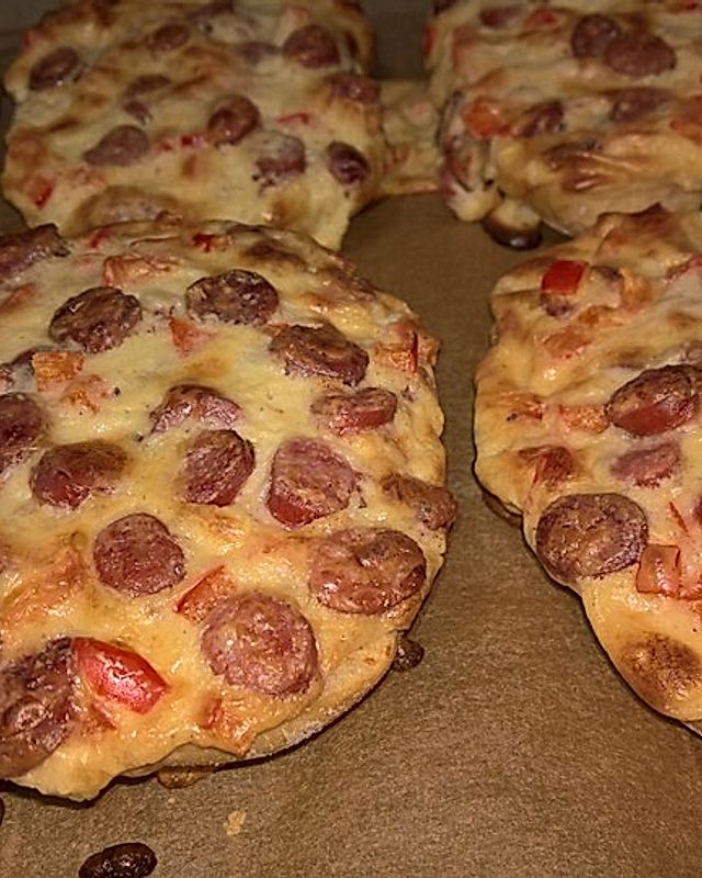 Überbackenes Pizzabaguette