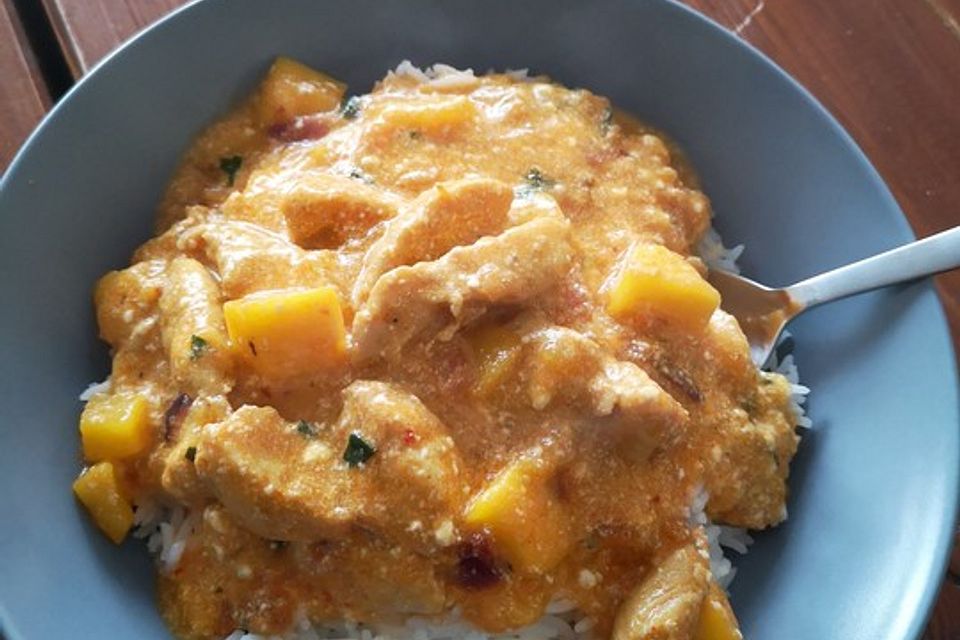 Indisches Chicken-Mango-Curry