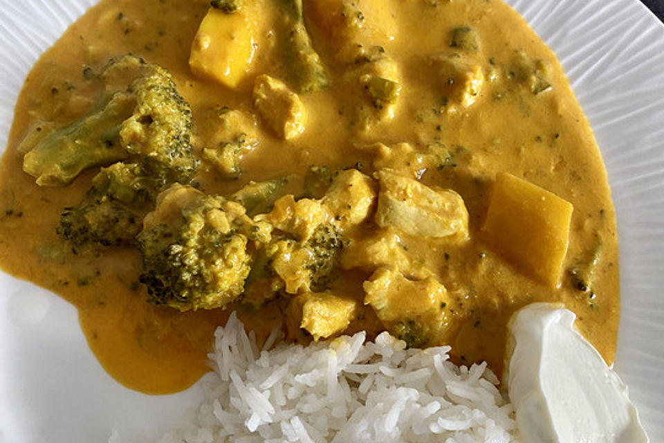 Indisches Chicken-Mango-Curry