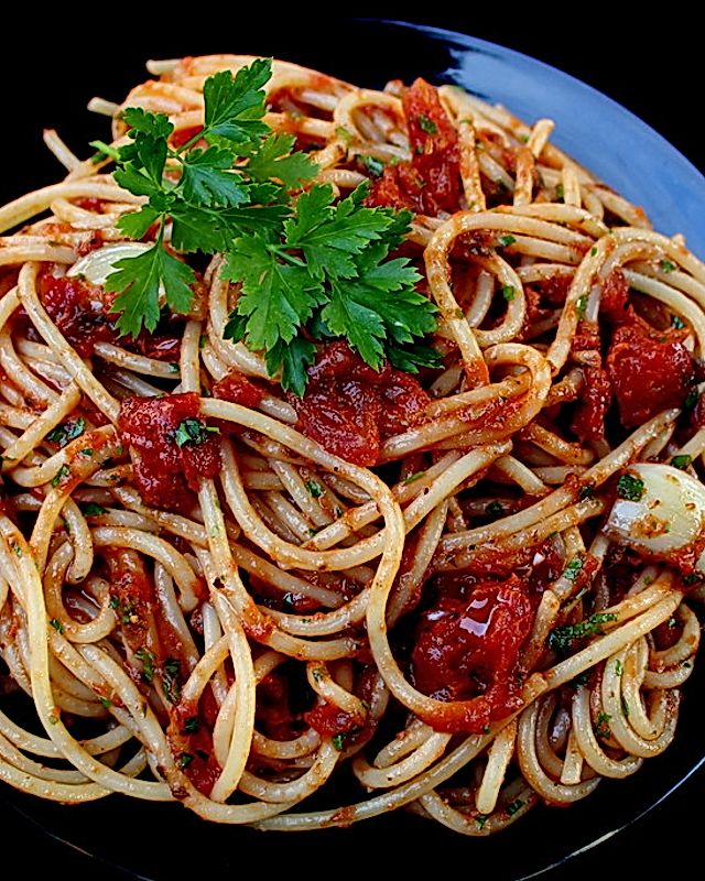Spaghetti mit Sardellen