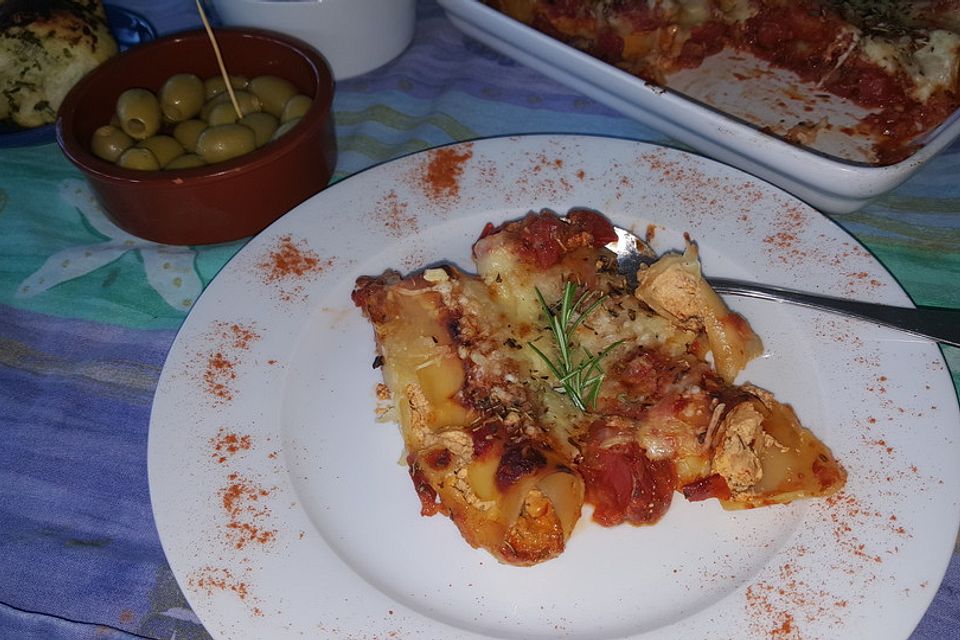 Cannelloni mit Frischkäse - Paprika - Füllung