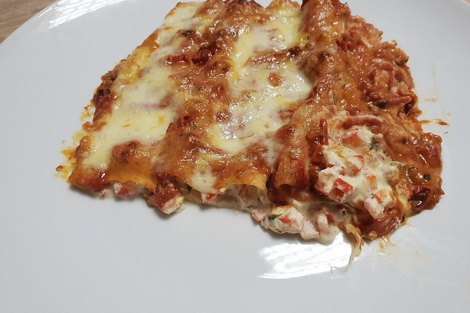 Cannelloni mit Frischkäse - Paprika - Füllung