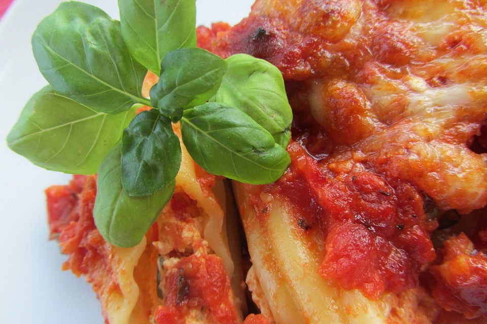 Cannelloni mit Frischkäse - Paprika - Füllung