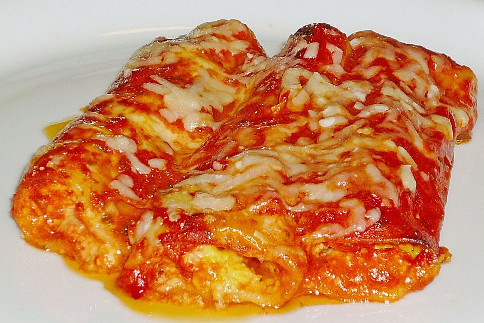 Cannelloni mit Frischkäse - Paprika - Füllung